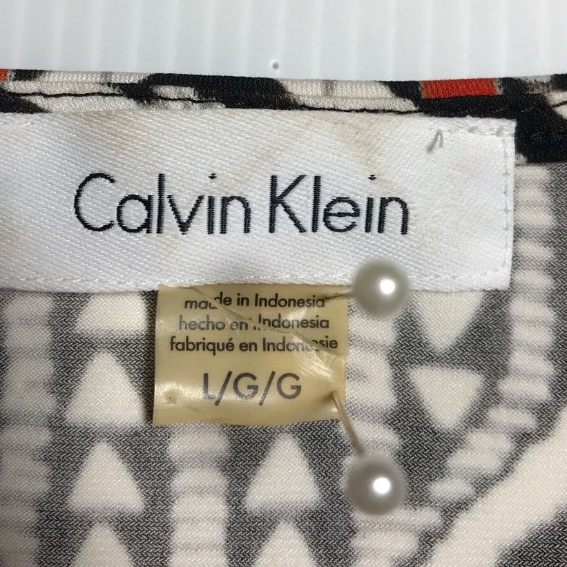 Calvin Klein Calvin Klein Retro Geometric Swoop Neck Sleeveless Women L Size L / US 10 / IT 46 - 4 Thumbnail