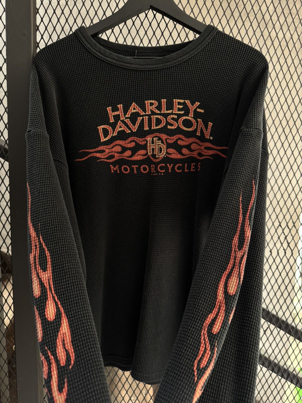 Harley Davidson Vintage 2000 Harley Davidson Flames Thermal Long 