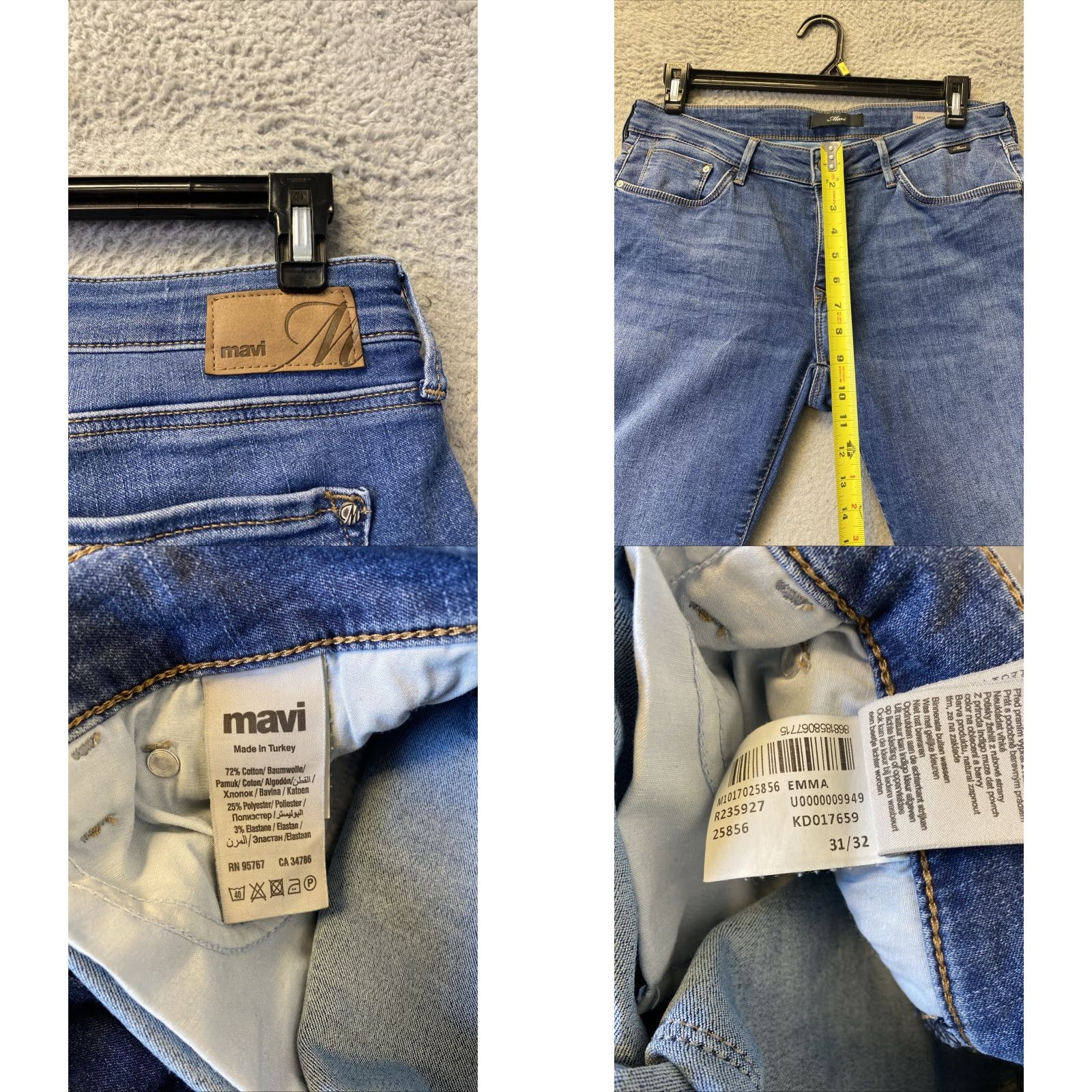 Vintage Mavi Jeans Women’s Jeans Slim 31x28 Blue Trimmed Hem Womens Size 24" / US 00 / IT 34 - 9 Thumbnail
