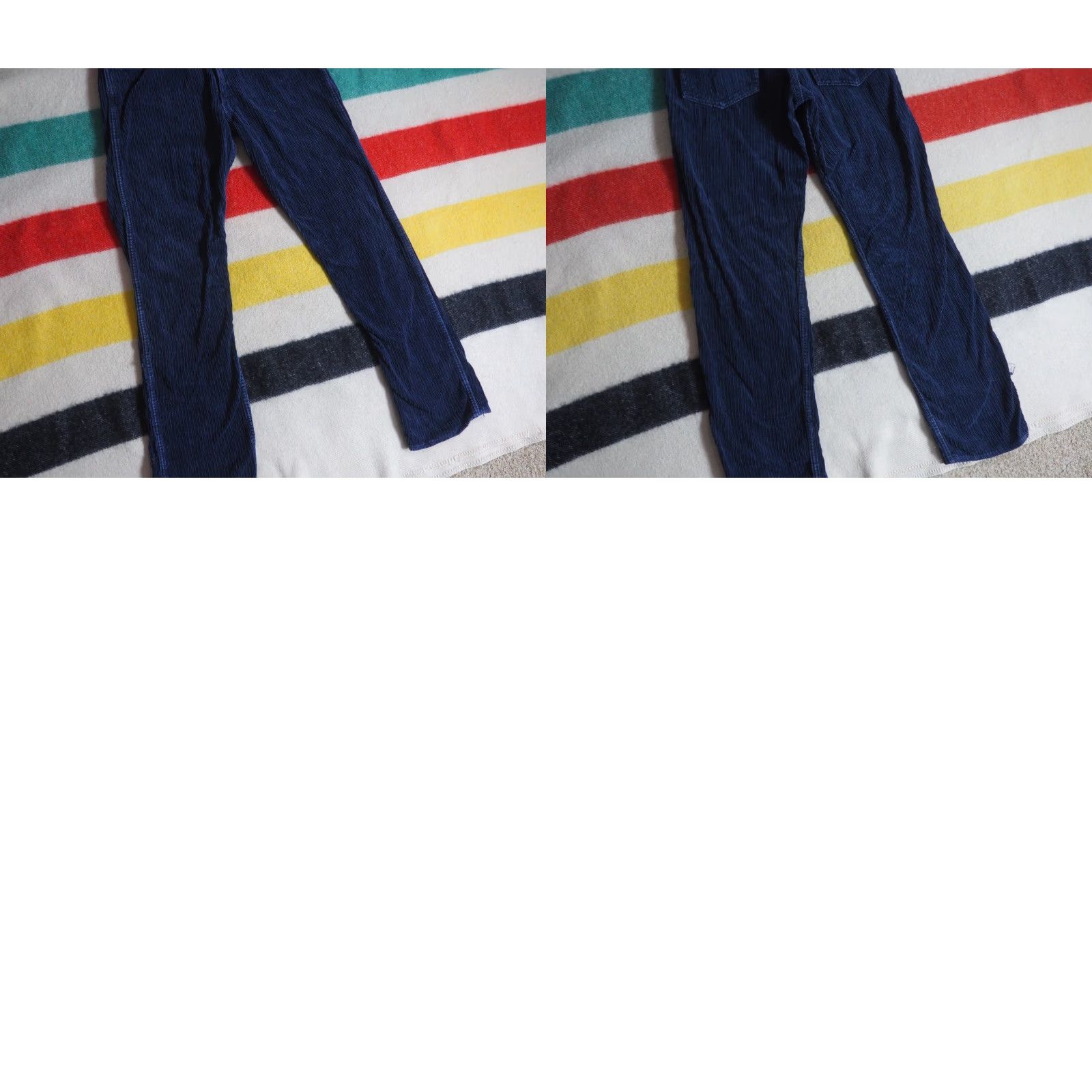 Vintage VTG Salik Western Navy Blue Corduroy Pants 28x30 Mens 1960s 50s Inseam 30 Casual Flat Front Look Hippy USA Size US 28 / EU 44 - 8 Thumbnail