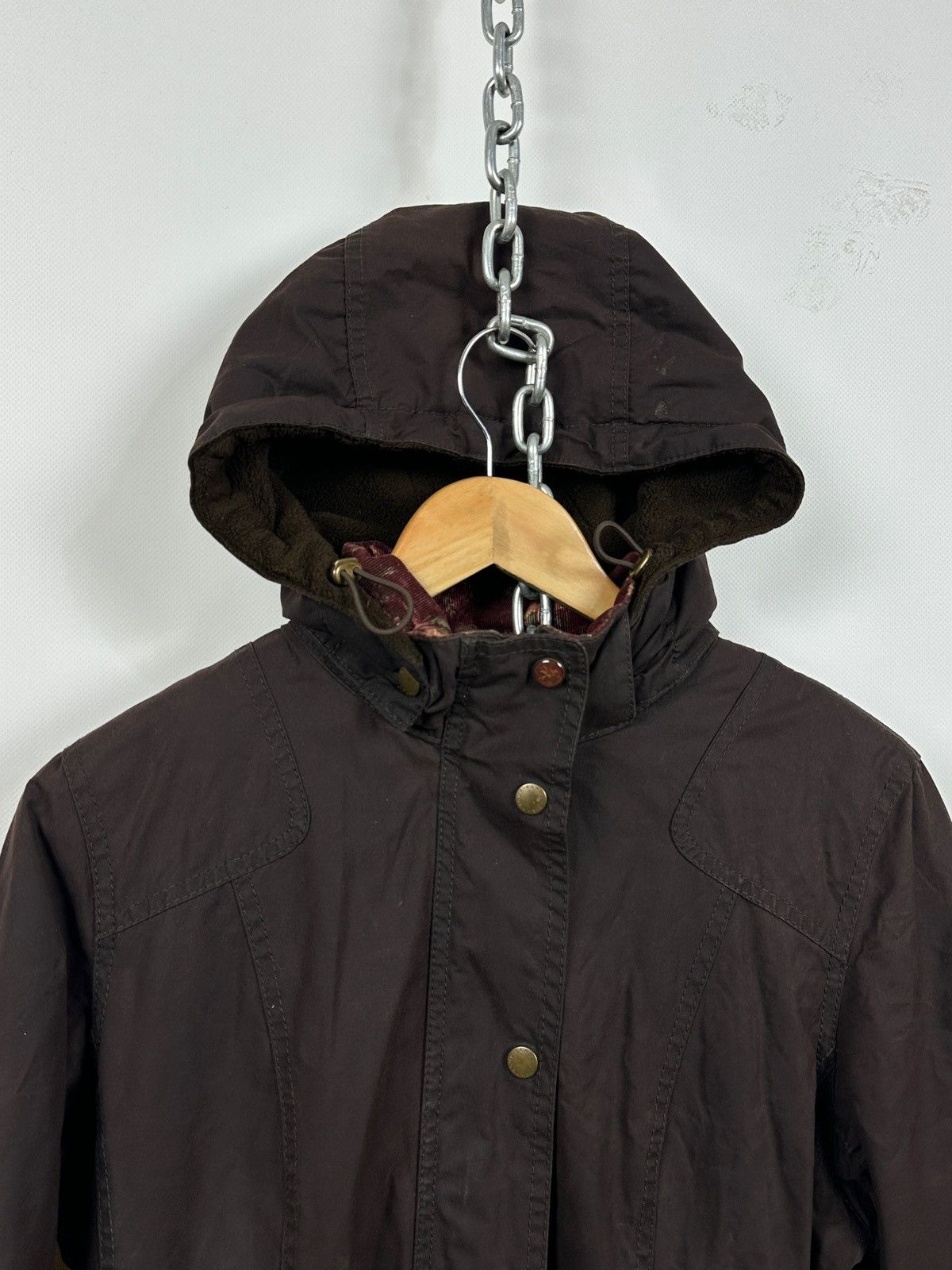 Barbour Barbour Brown Bird Art Bower Belted Waxed Coat Jacket Size L / US 10 / IT 46 - 17 Thumbnail