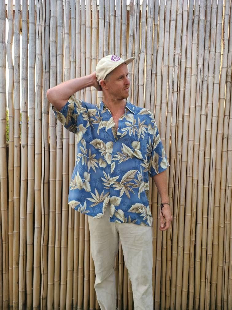 Designer Vintage Mens Party Button 90s relaxed button down up Floral Size US M / EU 48-50 / 2 - 1 Thumbnail