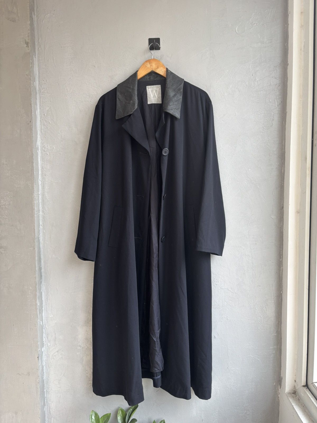 Yohji Yamamoto Yohji Yamamoto workshop 80s distressed leather collar coat Size US M / EU 48-50 / 2 - 4 Thumbnail