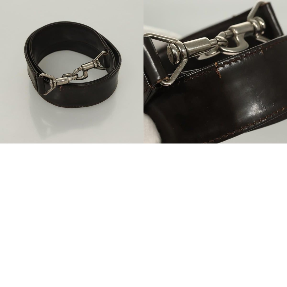 Gucci GUCCI Bamboo Hand Bag Nylon Brown Silver 001 1553 001 1553 Size ONE SIZE - 13 Thumbnail