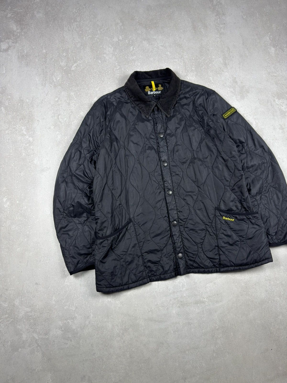 Barbour Vintage Barbour Liddesdale Track Quilted Black Jacket Casual Size US XL / EU 56 / 4 - 2 Thumbnail