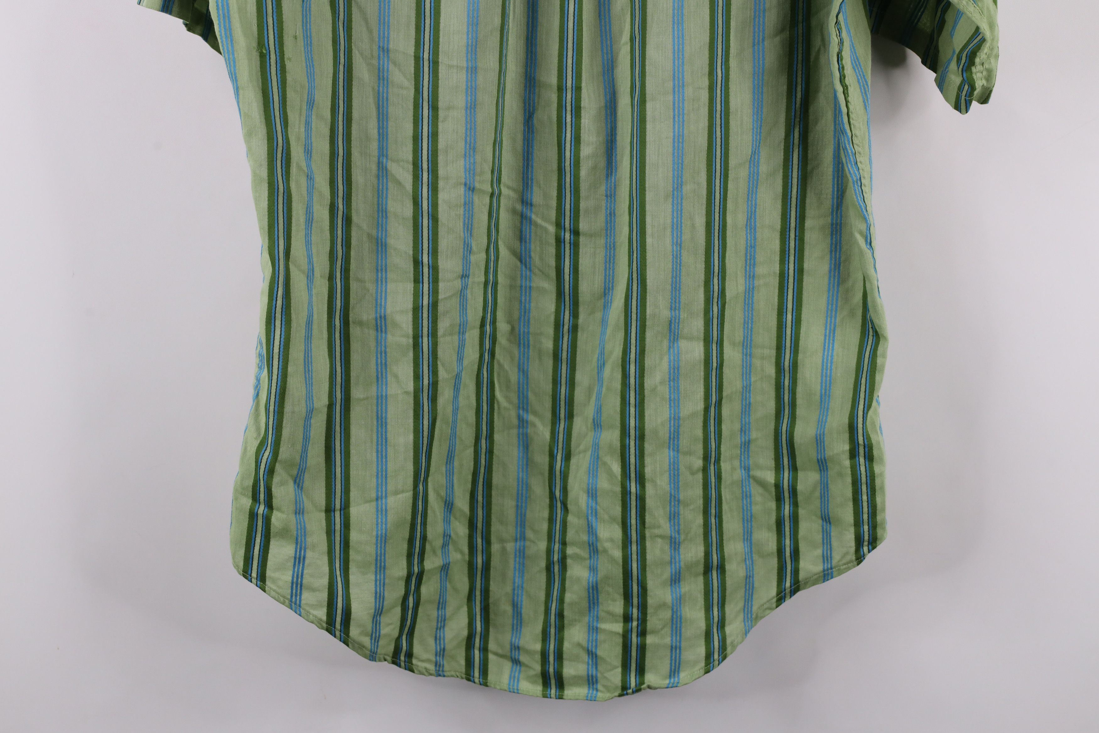 Vintage Vintage 60s 70s Streetwear Tapered Striped Button Shirt USA Size US M / EU 48-50 / 2 - 12 Thumbnail