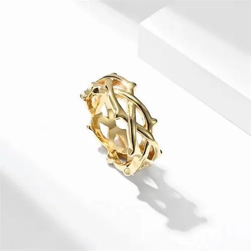 Jewelry Thorn Vine Gold Rings Size ONE SIZE - 1 Thumbnail