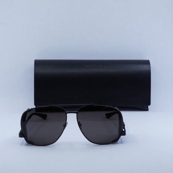 Saint Laurent Paris Saint Laurent SL 653 LEON LEATHER SPOILER 002 Sunglasses Size ONE SIZE - 11 Thumbnail