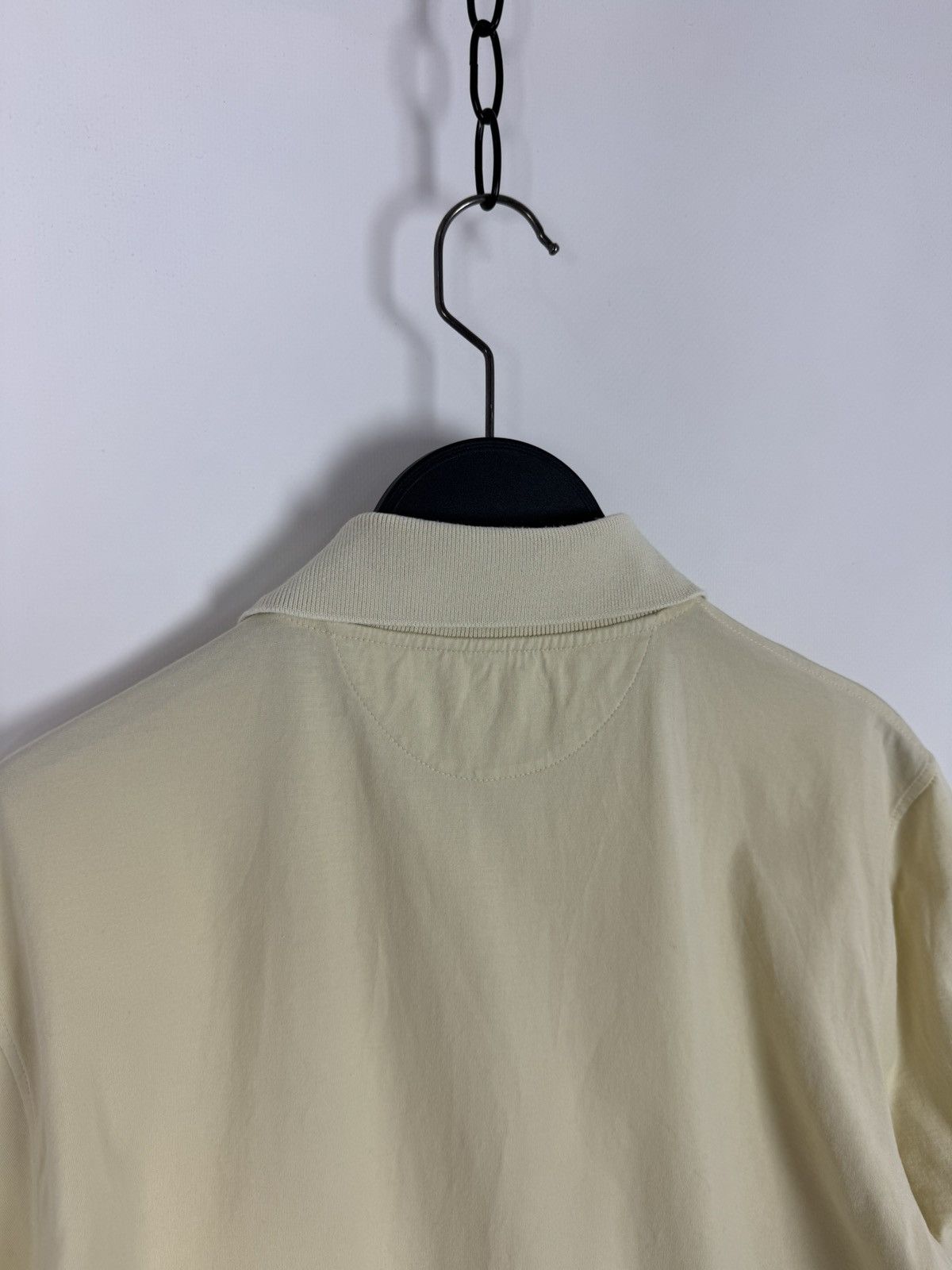 Brunello Cucinelli Brunello Cucinelli Cotton Light Yellow Zipper Polo T-Shirt Size US M / EU 48-50 / 2 - 8 Thumbnail