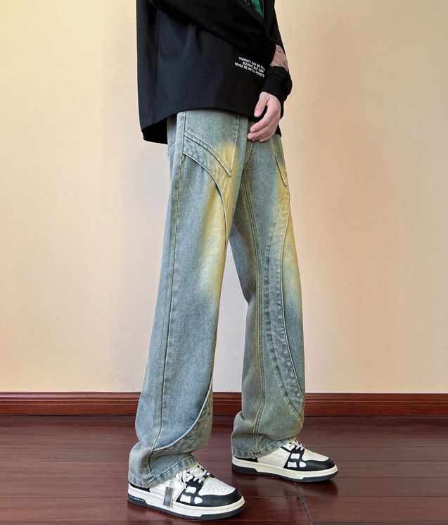 Japanese Brand Men's high street straight loose flared casual jeans Size US 32 / EU 48 - 5 Thumbnail