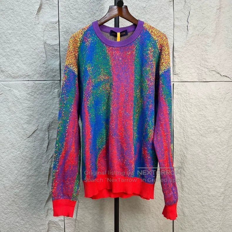 Louis Vuitton Louis Vuitton Arm-embroidered color gradient crewneck swea Size US M / EU 48-50 / 2 - 1 Thumbnail