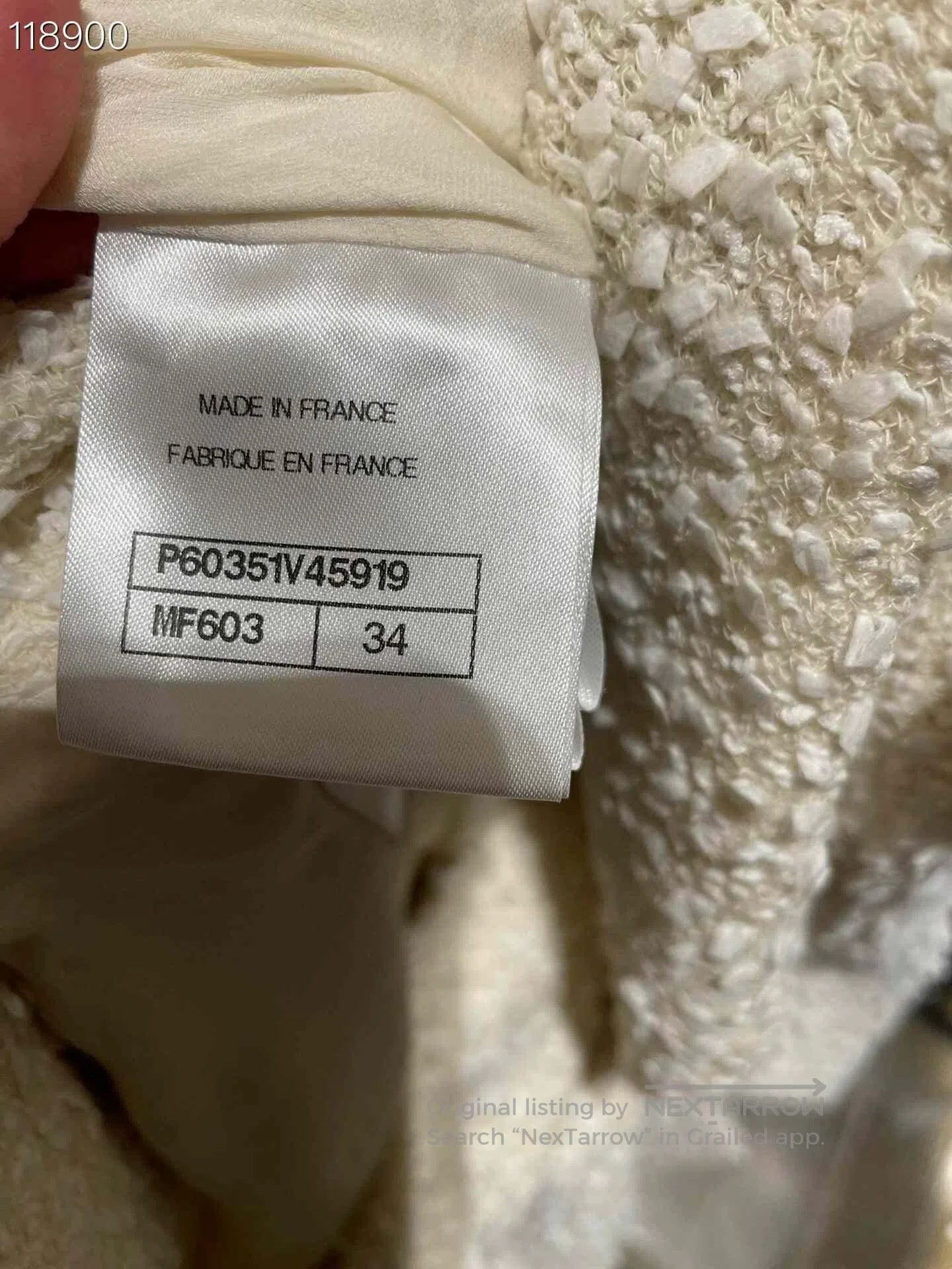 Chanel Chanel Beige Pearl Button Wool Blazer. Size M / US 6-8 / IT 42-44 - 5 Thumbnail