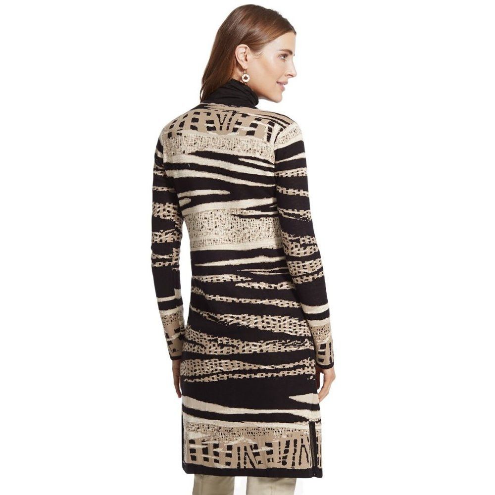 Chicos Chico's Analise Tribal Jacquard Cardigan Size 0 US S Size S / US 4 / IT 40 - 2 Thumbnail