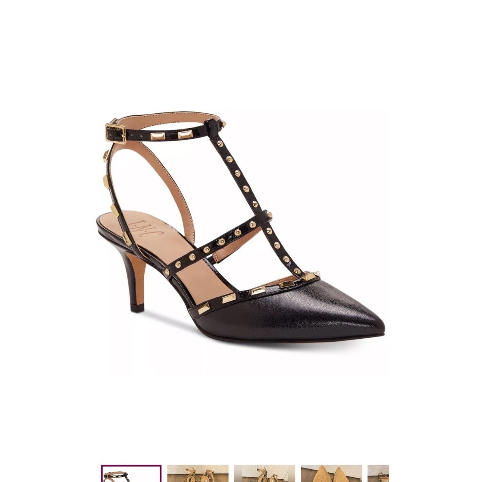 & Other Stories INC International Concepts Size 8 Studded Black Pumps Size US 8 / IT 38 - 1 Thumbnail