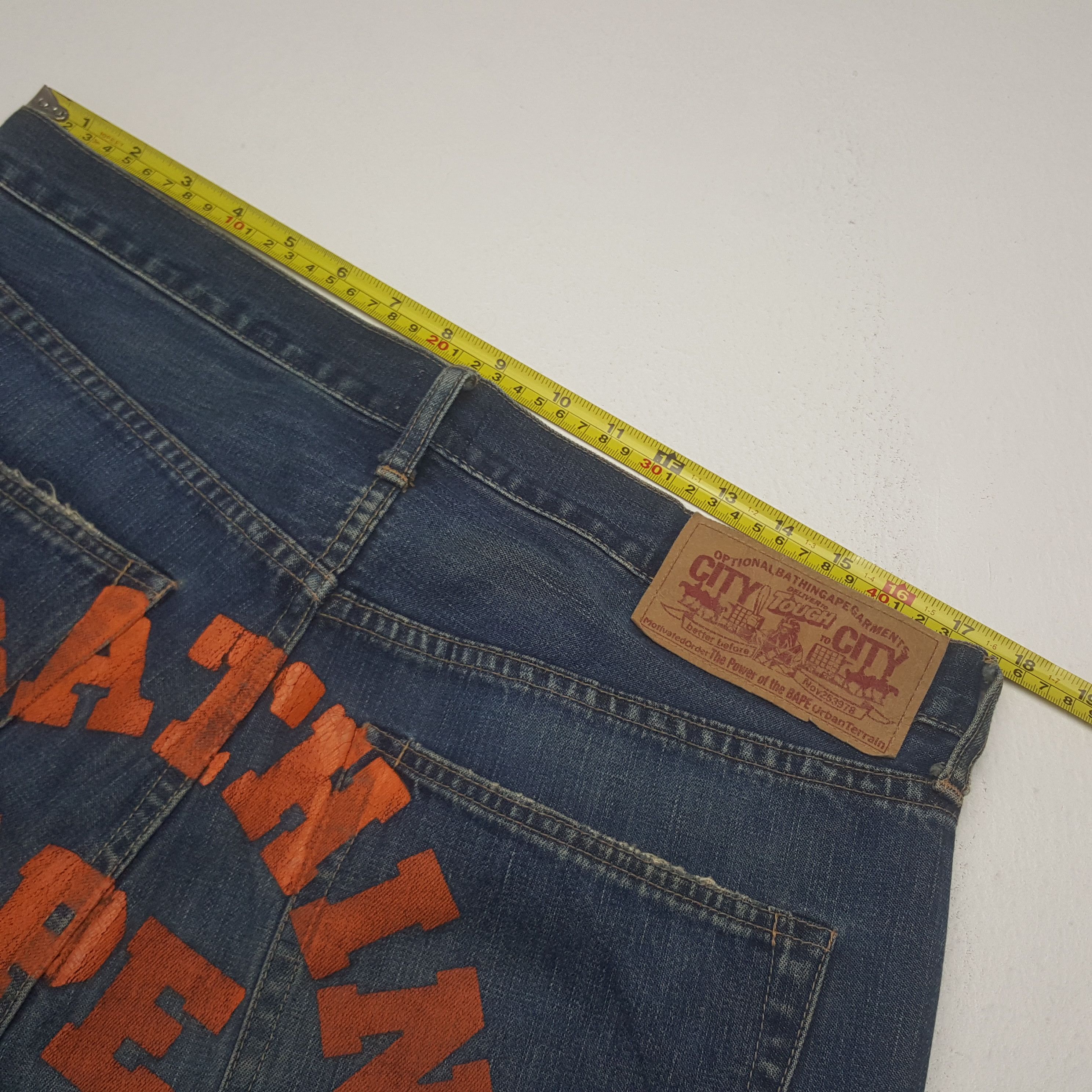 Bape Vintage A Bathing Ape Denim Jeans Size US 36 / EU 52 - 9 Thumbnail