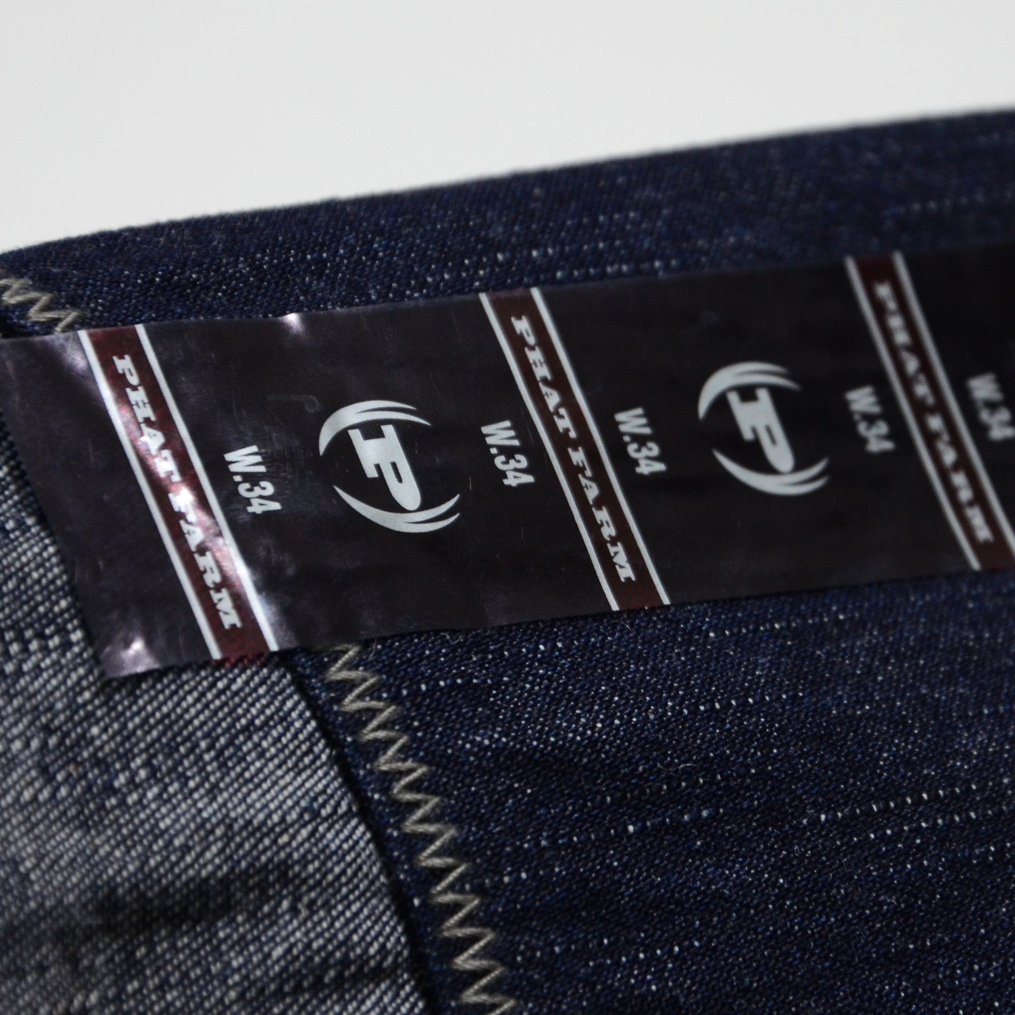 Phat Farm PF Jorts Raw Denim Rare Design 90s Hiphop Streetwear Size US 34 / EU 50 - 10 Thumbnail