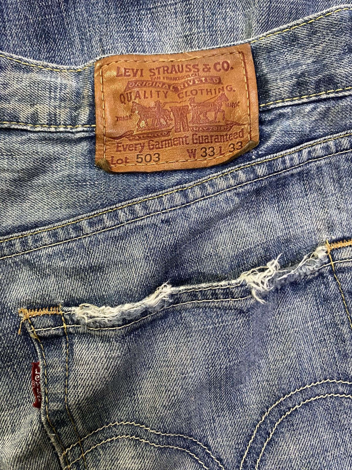 Levi's × Vintage Vintage Levi’s 503 Distressed Jeans Size US 34 / EU 50 - 12 Thumbnail