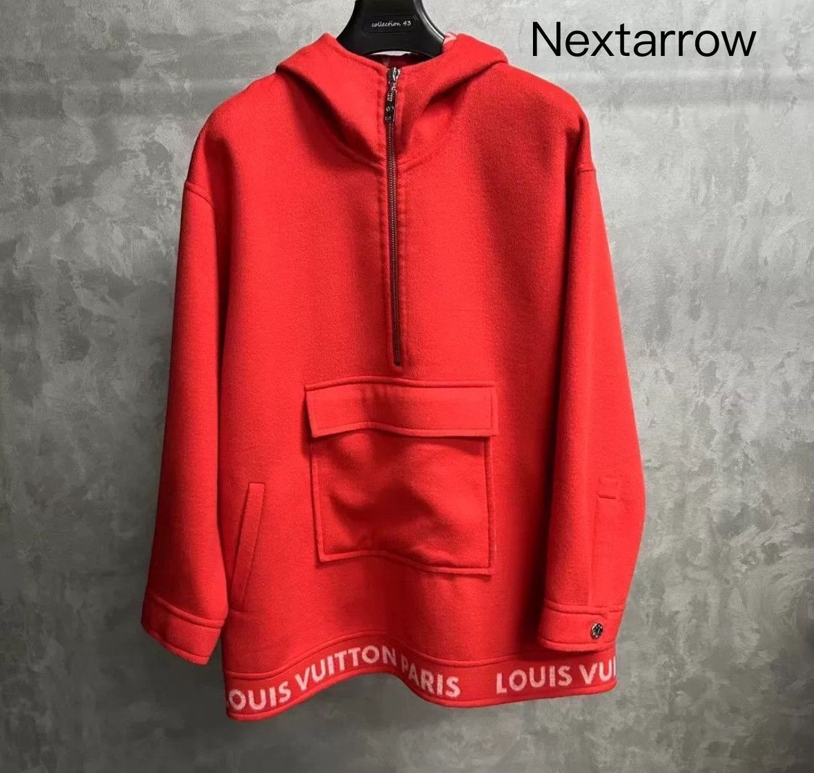 Louis Vuitton's latest red wool lined coat jacket jacket