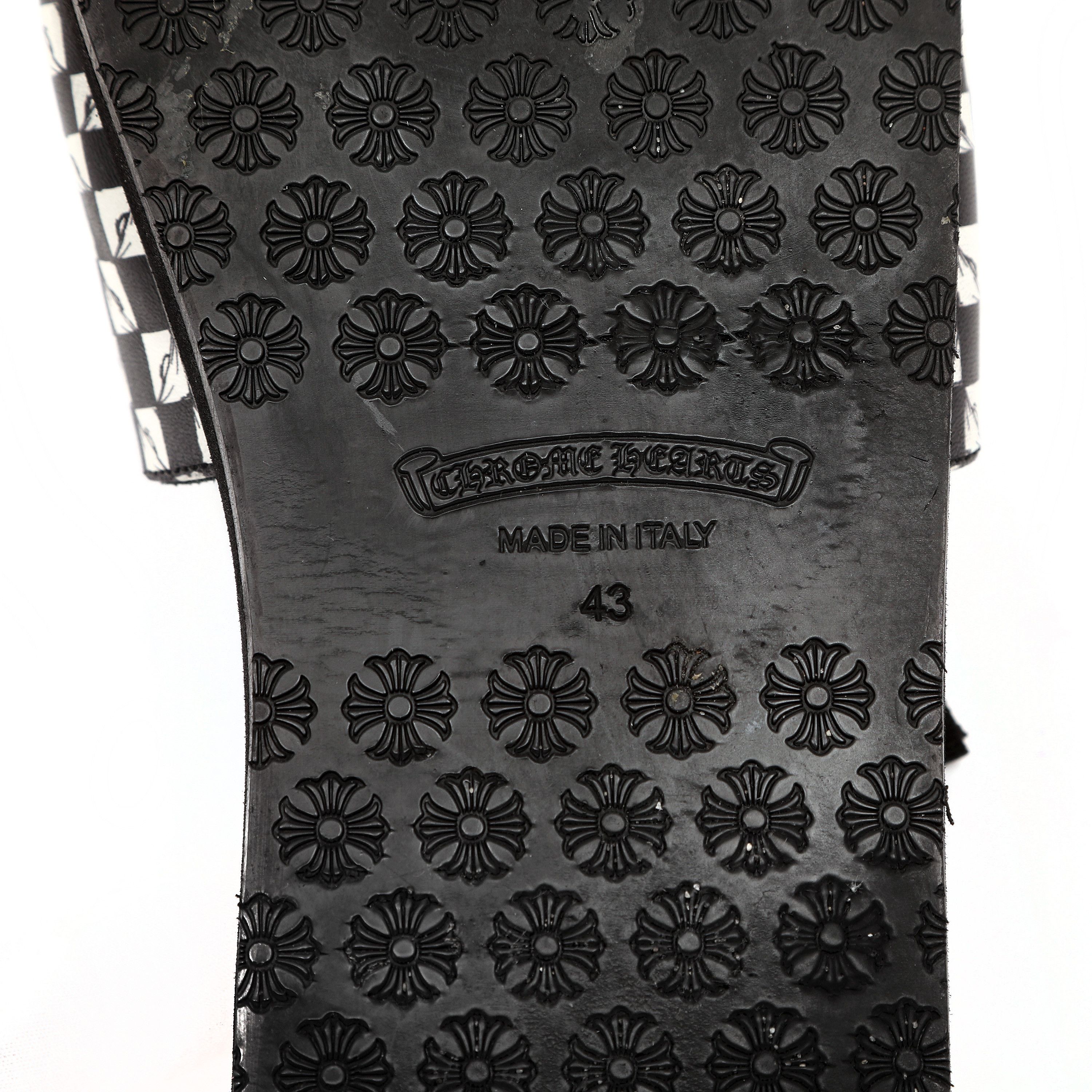 Chrome Hearts Matty Boy Chomper Slides Checkered w Red Lip Size US 10 / EU 43 - 6 Thumbnail