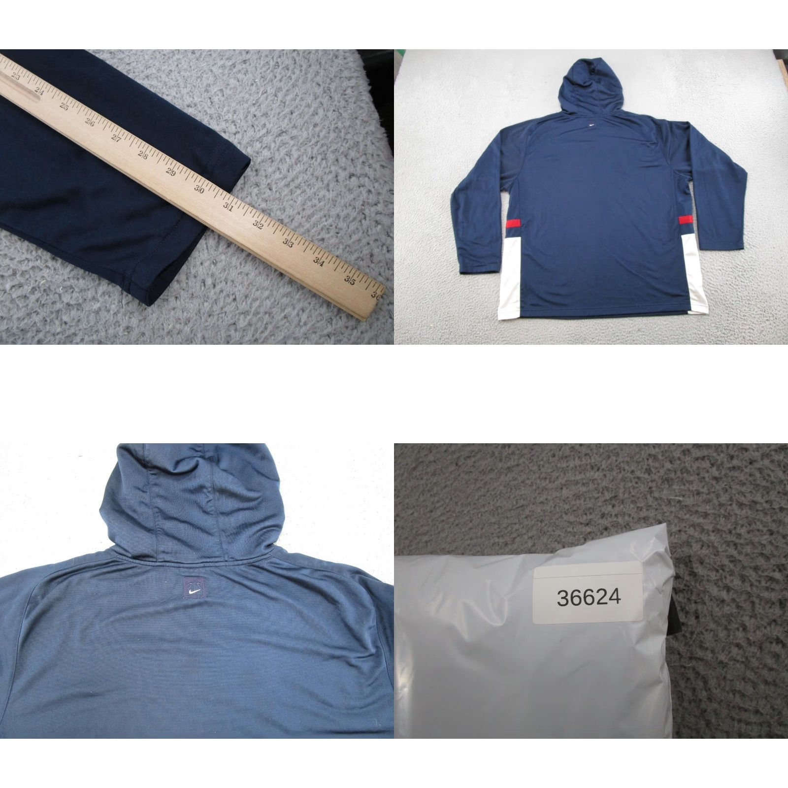 Nike VINTAGE Nike Center Swoosh Hoodie Men XL Blue Nike Sportswear Pullover Hooded 90s Sweatshirt Size US XL / EU 56 / 4 - 9 Thumbnail