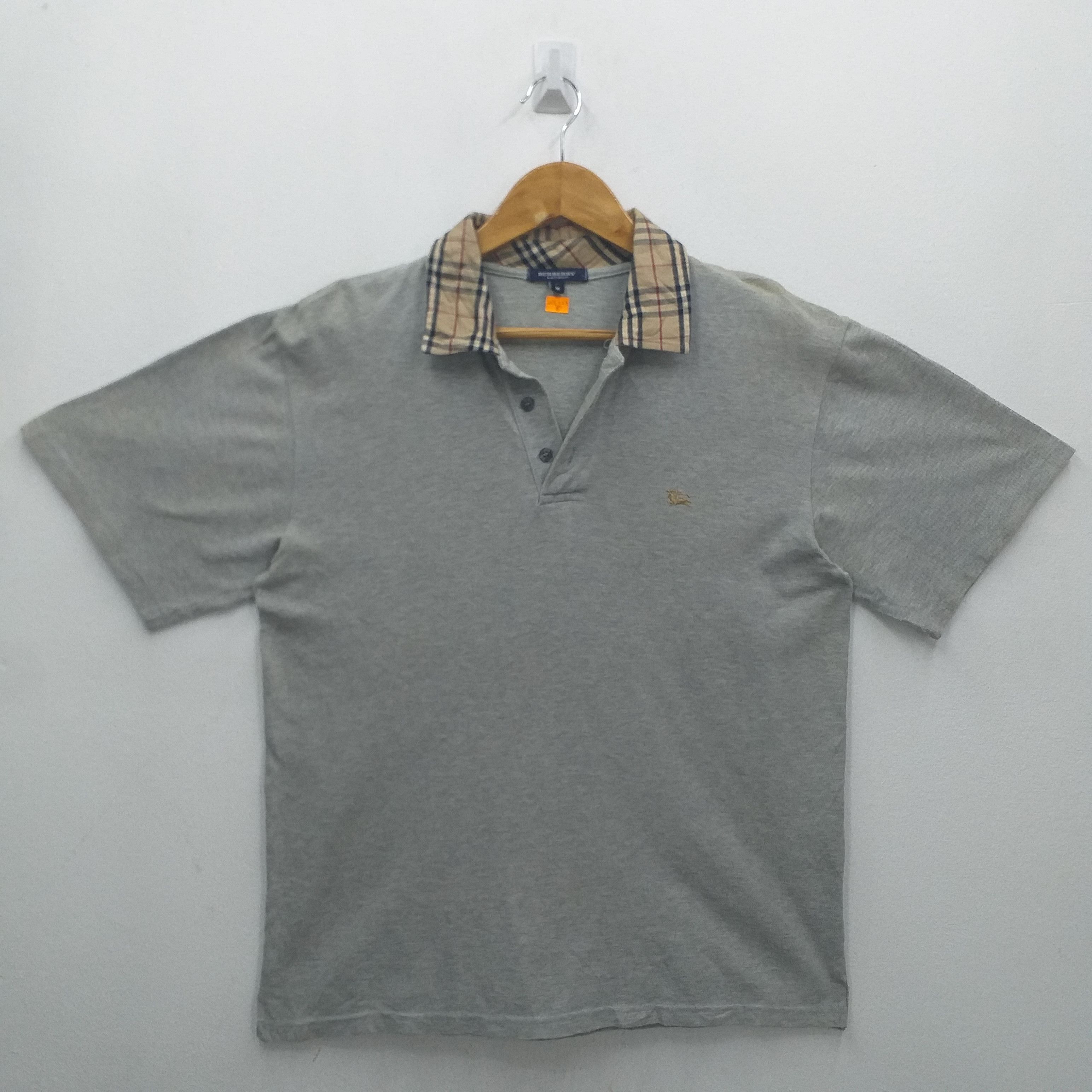 Burberry Vintage Burberry London Button Large Tee -E075 Size US XL / EU 56 / 4 - 1 Thumbnail