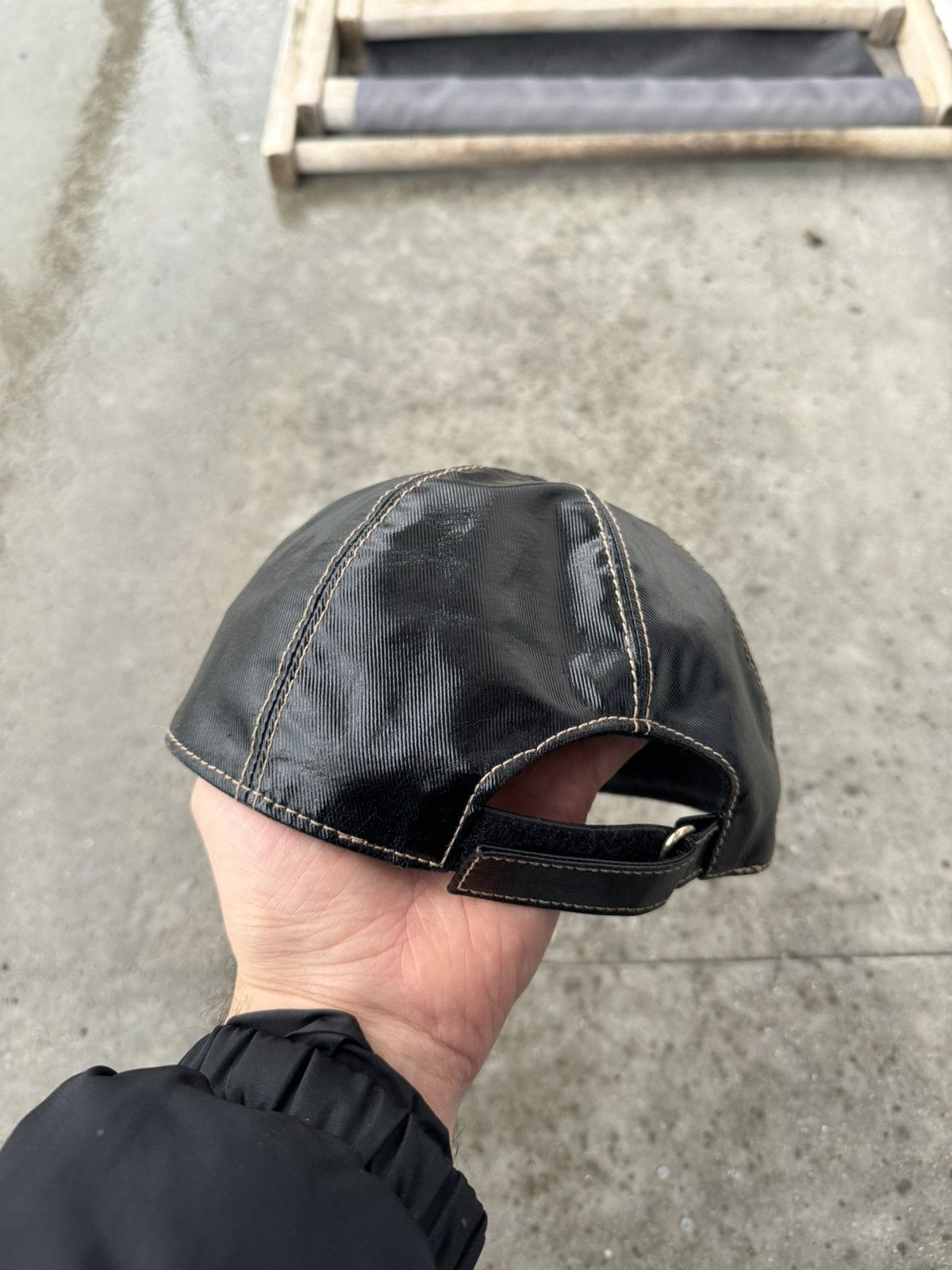 Designer × Gucci × Vintage Vintage Gucci Leather Cap Rare hype designer Size ONE SIZE - 3 Thumbnail