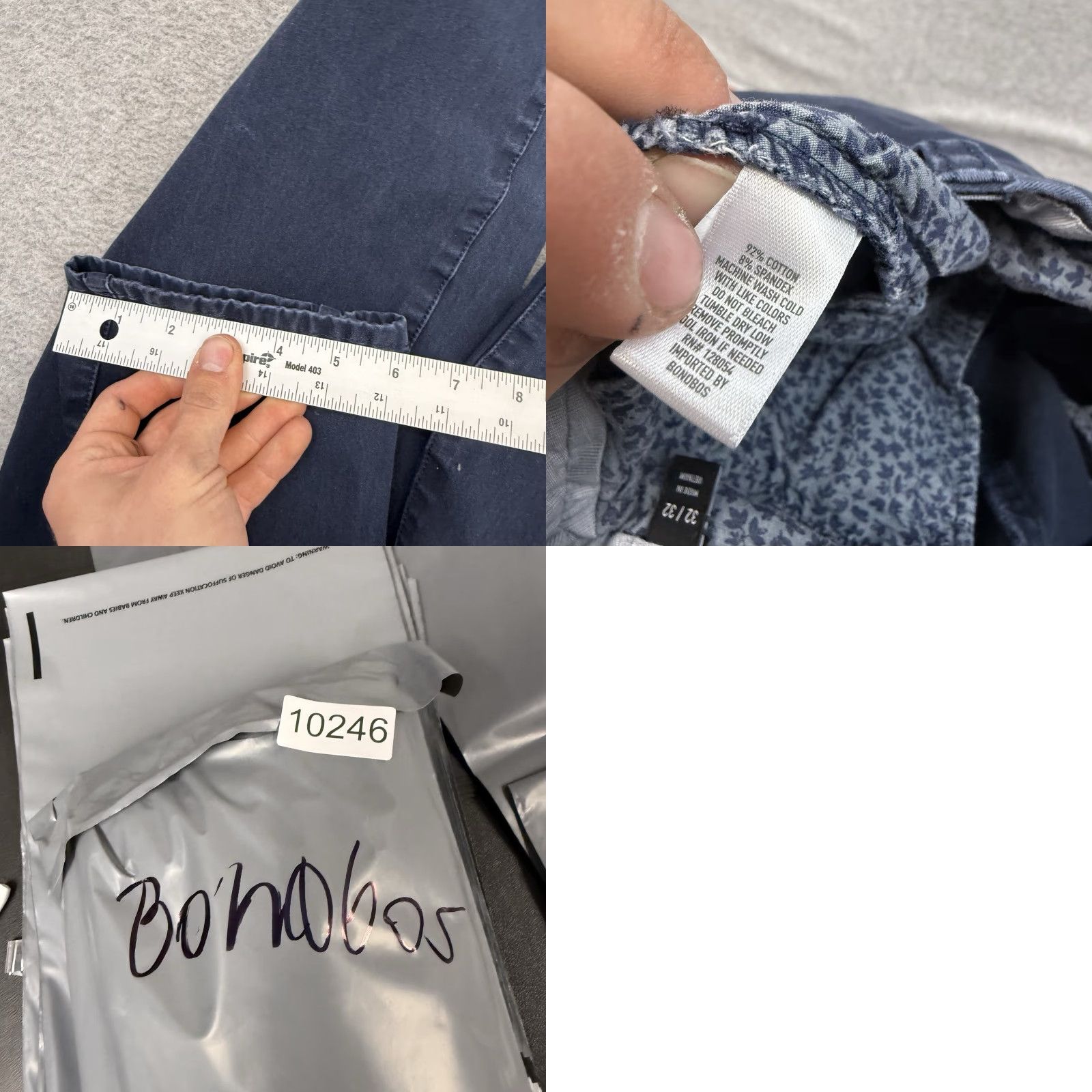 Bonobos Bonobos Pants Men Slim Taper Chino Navy 32x32 Blue Travel Office Casual 32x32 Regular Mens Size US 32 / EU 48 - 9 Thumbnail