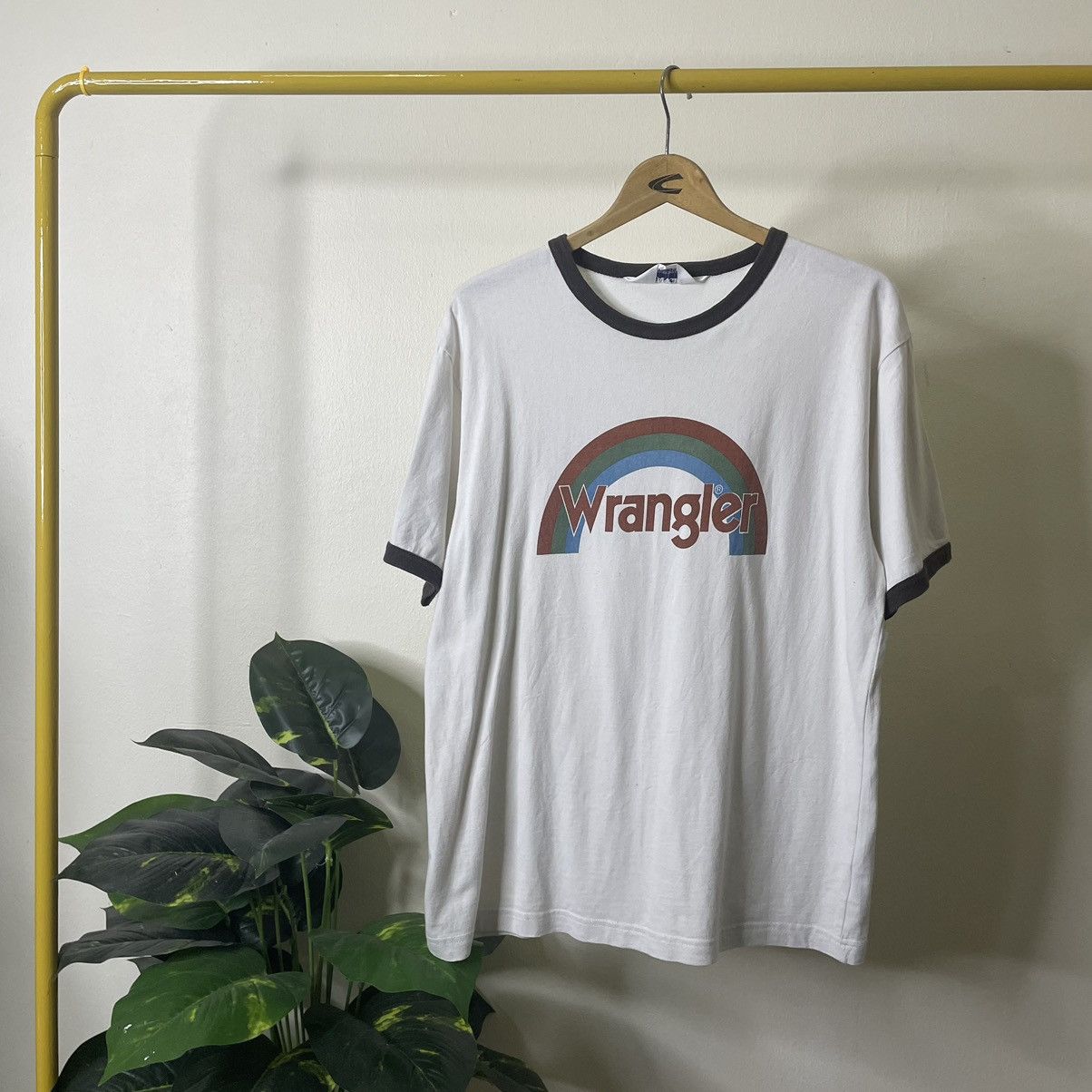 Vintage × Wrangler Vintage Y2K Wrangler Rainbow Ringer T Shirt Size US L / EU 52-54 / 3 - 1 Thumbnail