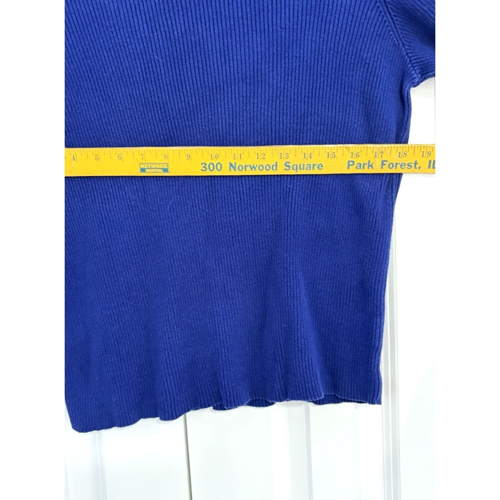 Ralph Lauren VINTAGE Lauren Ralph Lauren Turtleneck Sweater Womens Blue L Ribbed Logo Knit Pullover Long Sleeve Regular Winter Fall Size L / US 10 / IT 46 - 4 Thumbnail