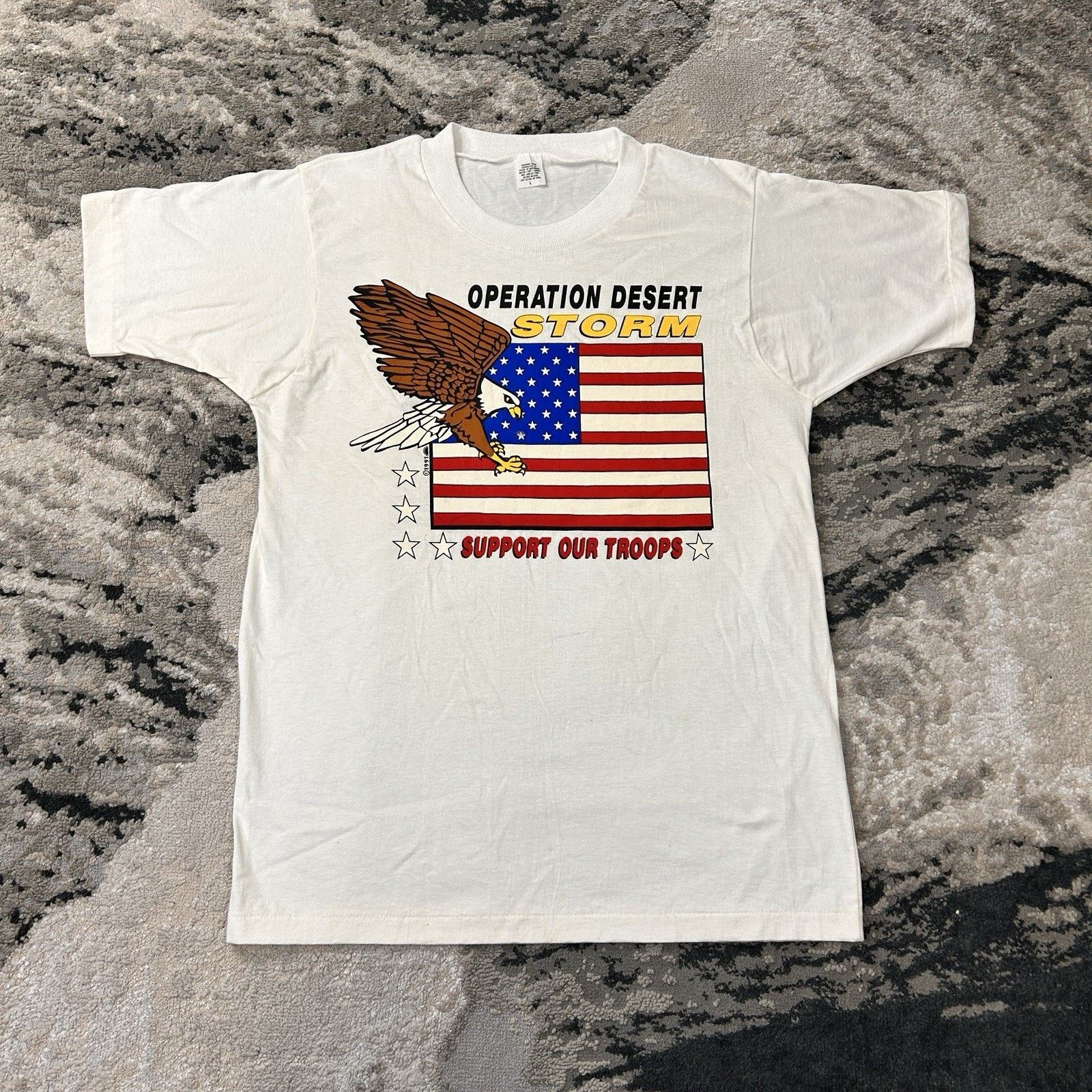 & Other Stories Vintage 1991 Operation Desert Storm Support Our Troops Sz L Size US L / EU 52-54 / 3 - 1 Thumbnail