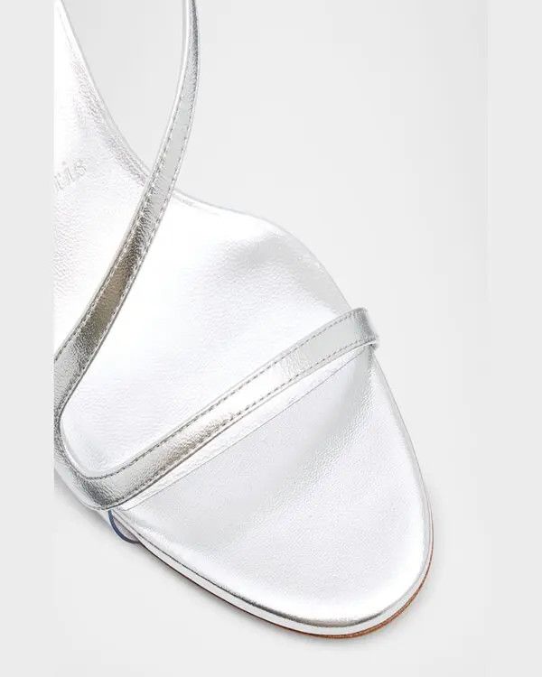 Christian Louboutin oc11z0126 Rosalie Kitten-Heel Sandals in Silver Size US 6 / IT 36 - 3 Thumbnail