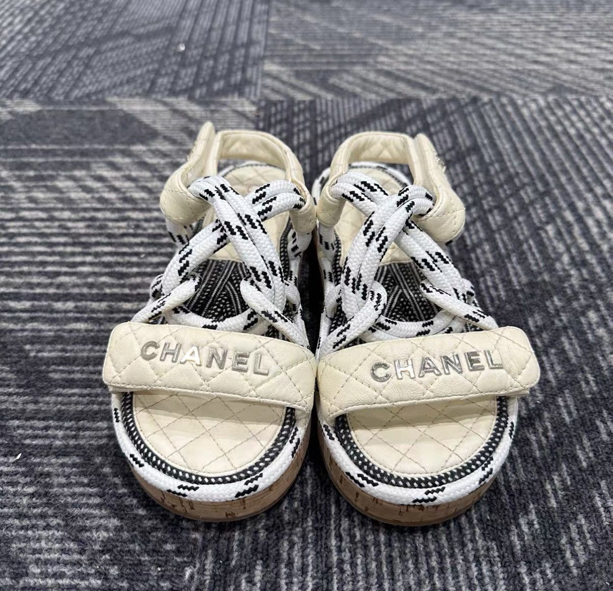Chanel Chanel Woven Strappy Sandals J42 Size US 6 / IT 36 - 2 Thumbnail