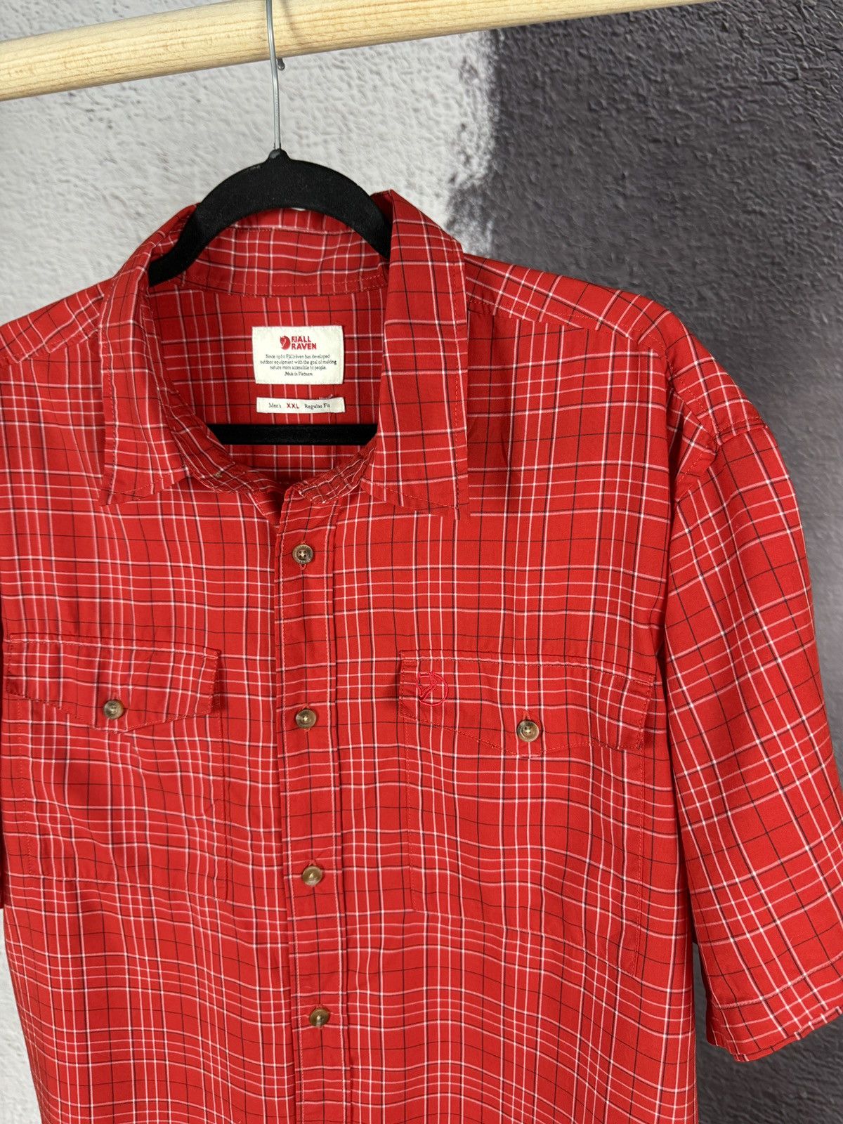 Fjallraven Fjallraven Abisko Cool Shirt SS Red checkered Size US XXL / EU 58 / 5 - 8 Thumbnail