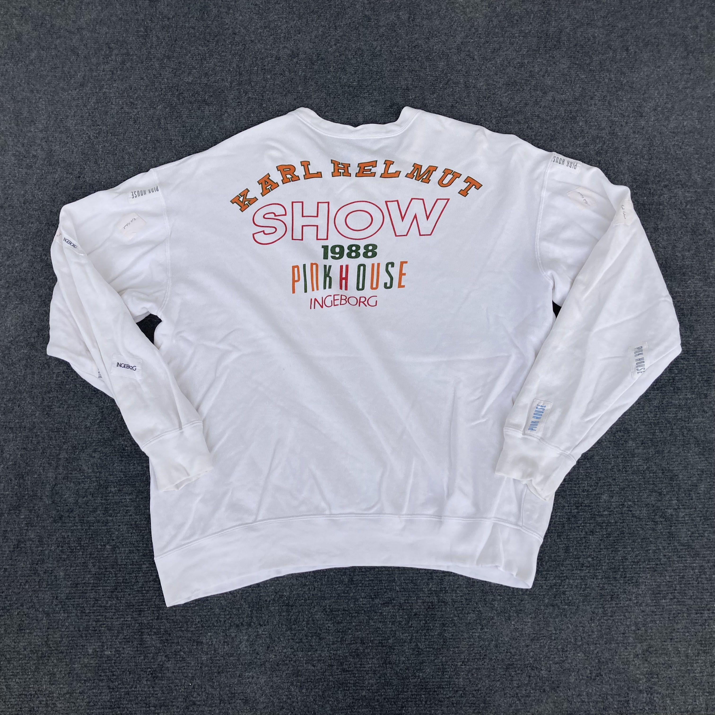 じ*ロ様 Karl Helmut PINK HOUSE A-2 real mou Helmut Lang × Karl Helmut KARL HELMUT X PINK HOUSE SWEATSHIRT
