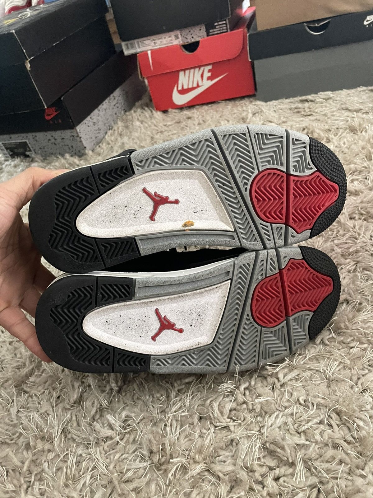 Jordan Brand Jordan 4 Black Canvas Size US 5 / EU 37 - 8 Thumbnail