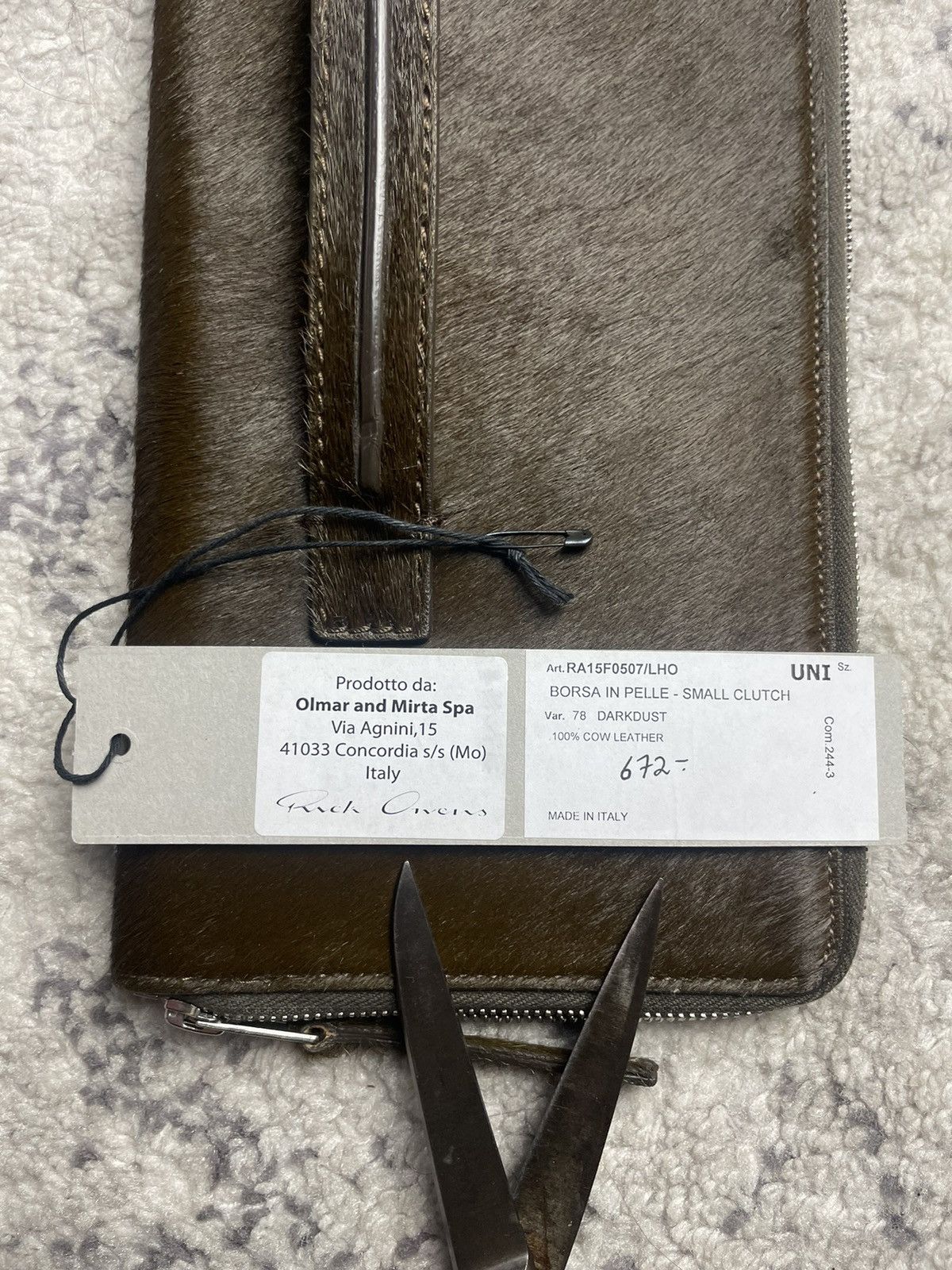 Rick Owens Rick Owens Cow Fur Clutch Bag Size ONE SIZE - 7 Thumbnail