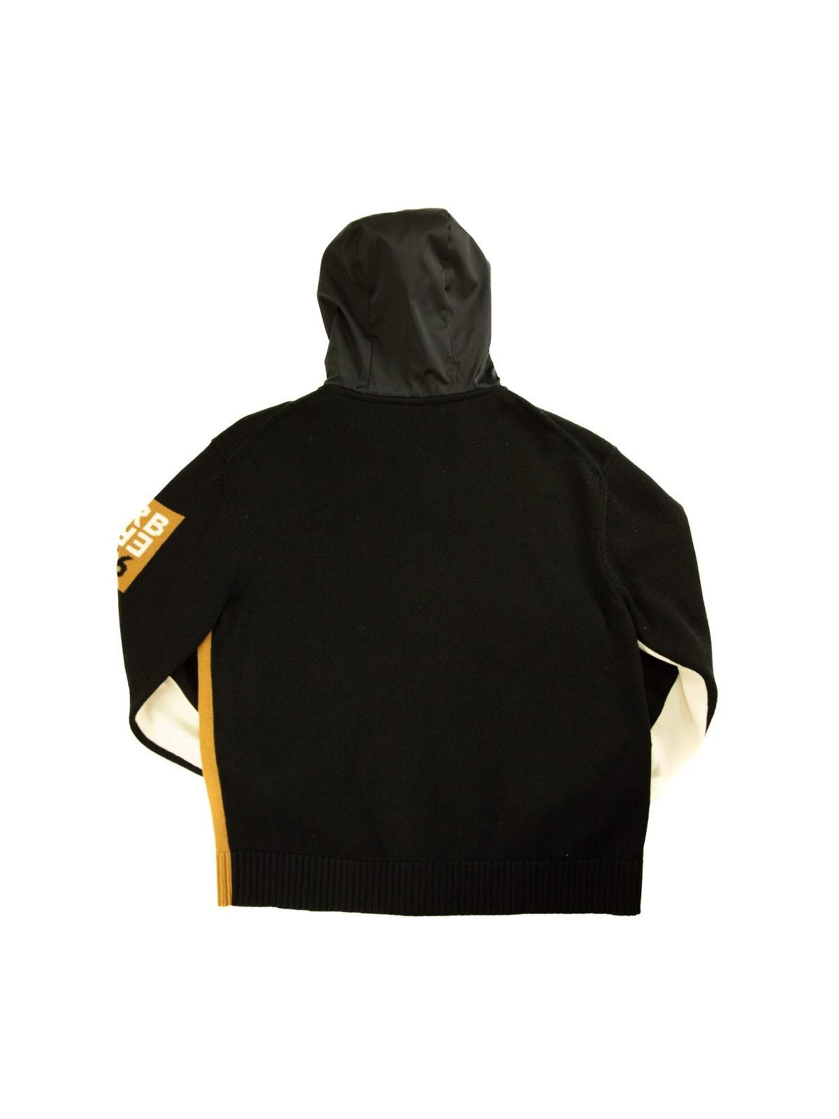 Burberry Burberry Mens Knit-Nylon Hybrid Zip Hoodie Small Black Size US S / EU 44-46 / 1 - 5 Thumbnail