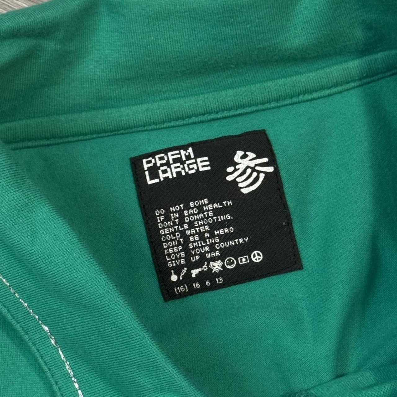 PPFM PPFM TIME WILL SMOTHER YOU & I WILL TOO Polo Shirt Green Y2K Size US L / EU 52-54 / 3 - 5 Thumbnail