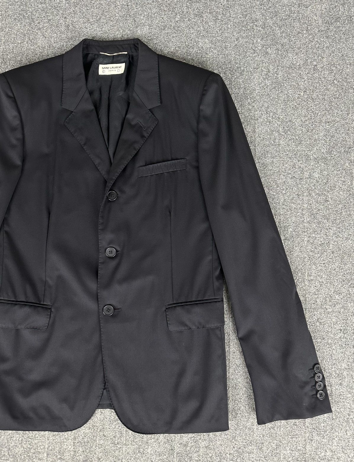 Saint Laurent Paris Saint Laurent - Hedi Slimane 2012 - Wool Three Button Blazer Size 48S - 3 Thumbnail
