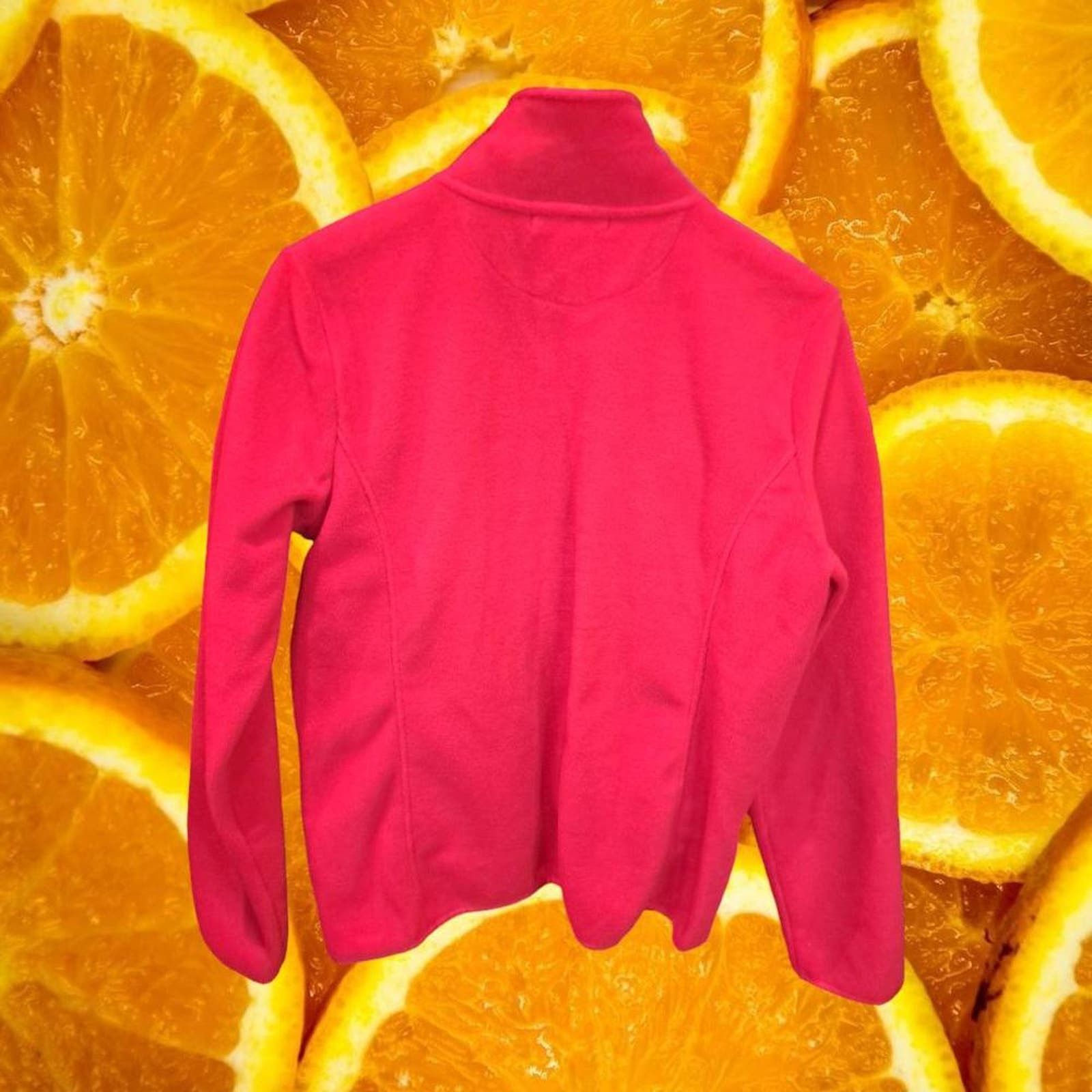 Lauren Ralph Lauren Lauren‎ Ralph Lauren Red Full Zip Fleece with Crest Size L / US 10 / IT 46 - 4 Thumbnail