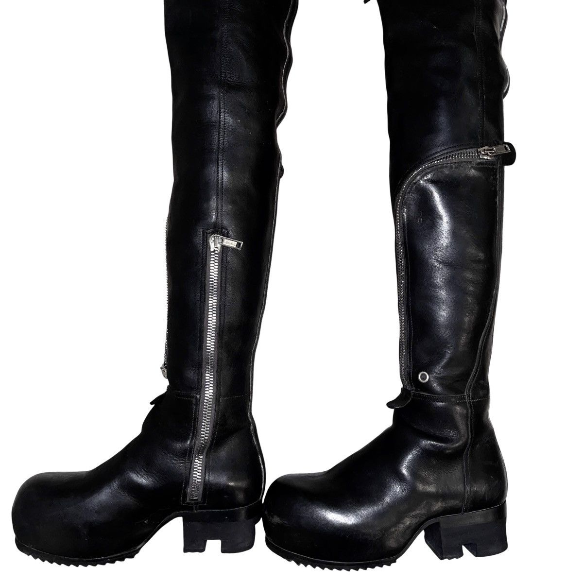 Rick Owens RickOwens Bauhaus Ballast thigh high boots Size US 7 / IT 37 - 8 Thumbnail