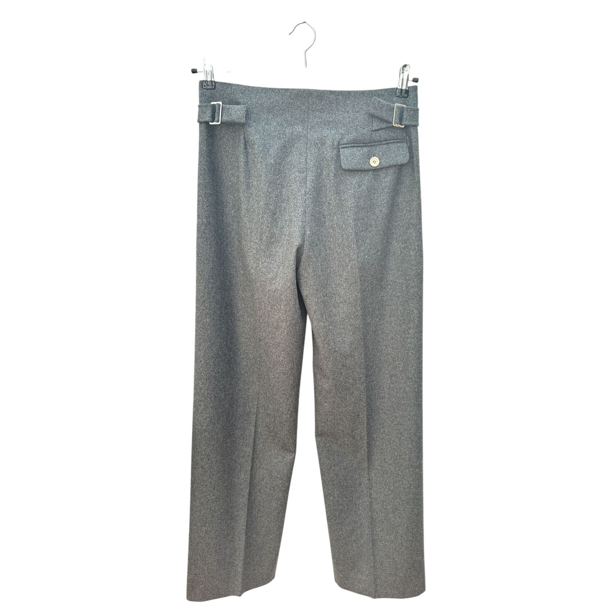 Celine Tailored Grey Wool Trousers Size 26" / US 2 / IT 38 - 3 Thumbnail