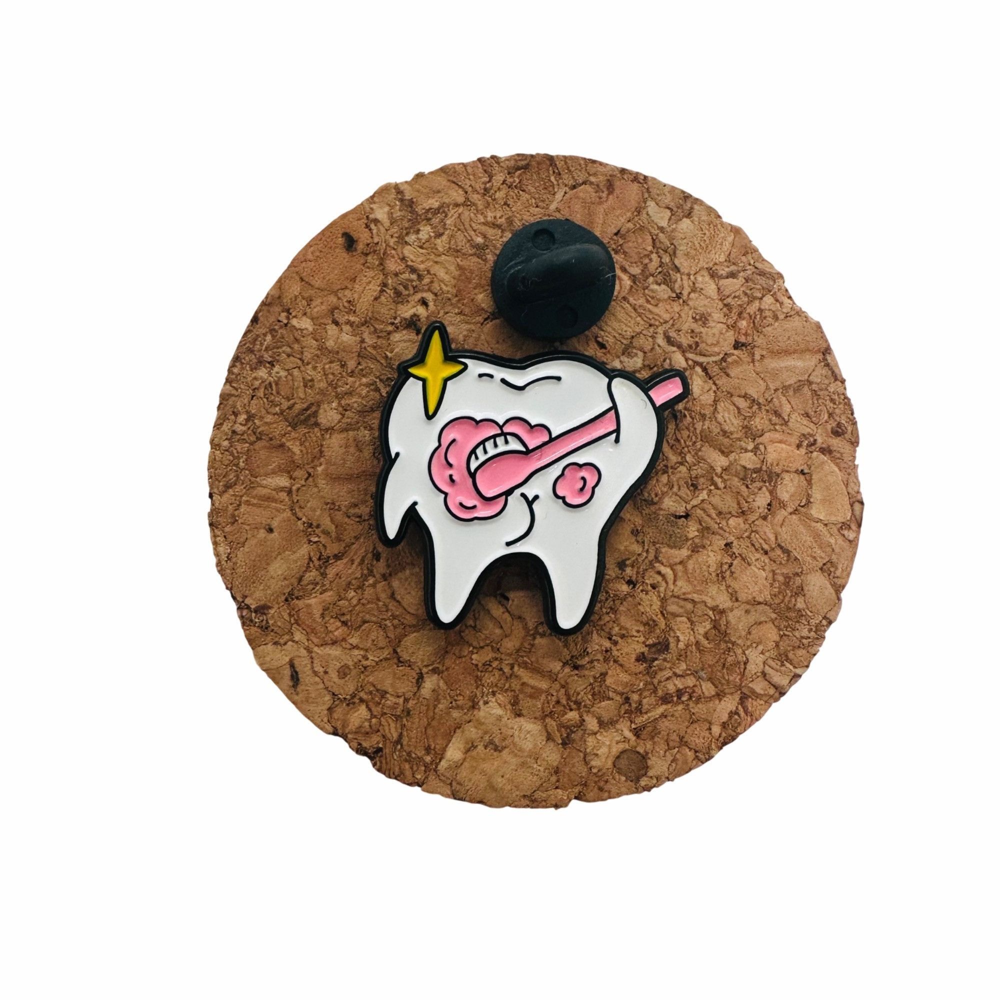 Other ✨Hot Teeth Toothbrush Metal Enamel Brooch Cute Cartoon Denti Size ONE SIZE - 3 Thumbnail