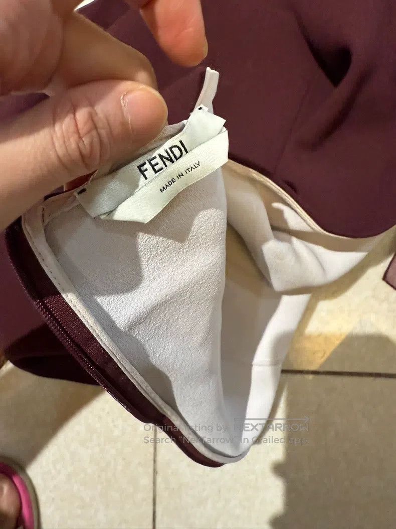 Fendi Fendi Limited show model burgundy dress, classic F waist b Size XS / US 0-2 / IT 36-38 - 7 Thumbnail