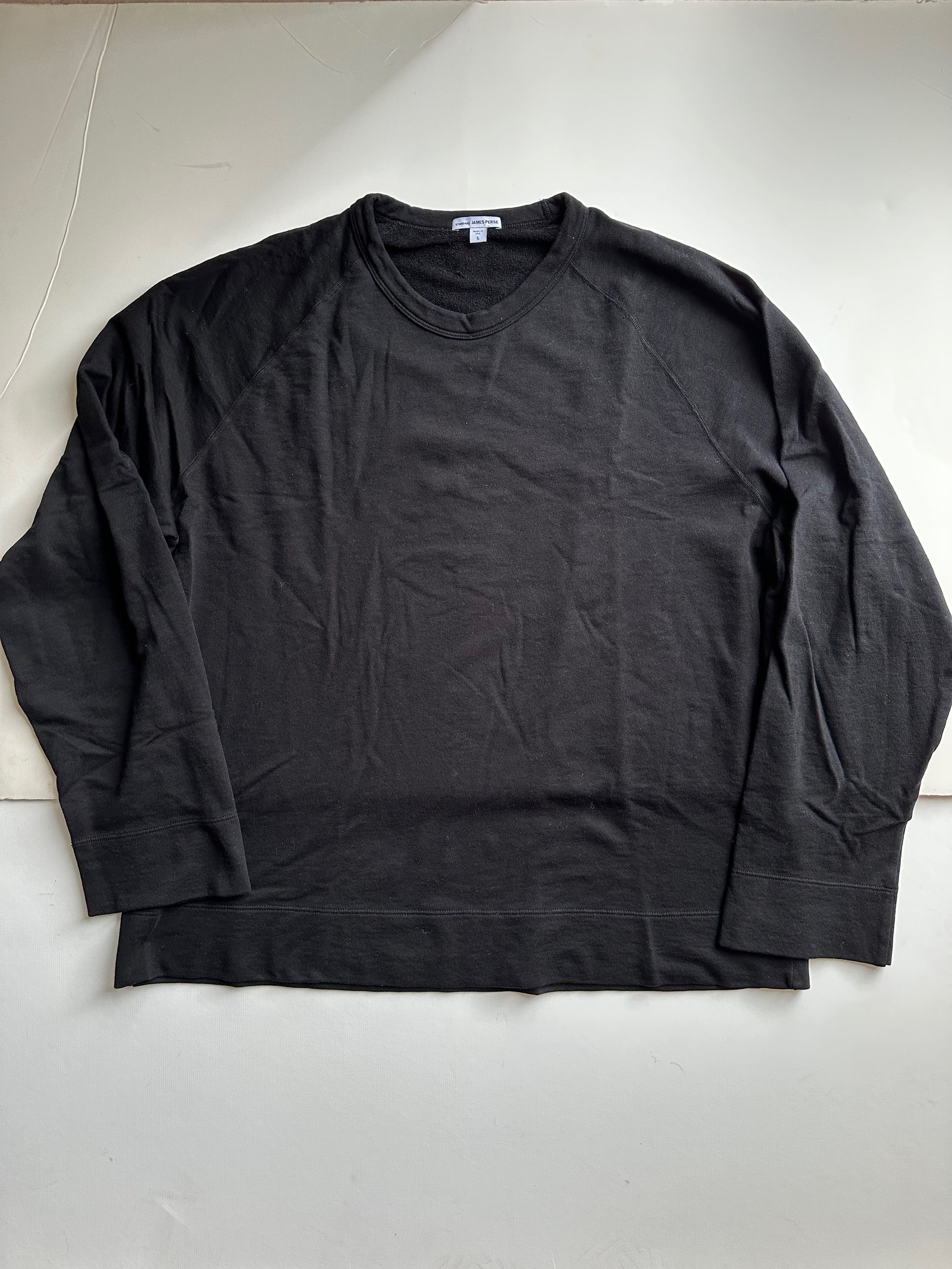 James Perse James Perse Supima Cotton Pullover - Black - Size 5 (XXL) Size US XXL / EU 58 / 5 - 1 Thumbnail