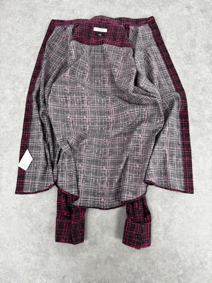 Versace SS2012 Versace Black & Pink Abstract Checkered Shirt Size US M / EU 48-50 / 2 - 7 Thumbnail