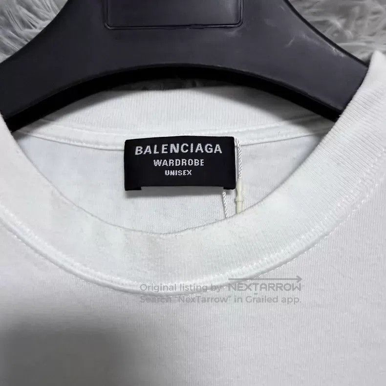 Balenciaga Balenciaga Short-sleeve T-shirt with front and back letter Size US XS / EU 42 / 0 - 4 Thumbnail