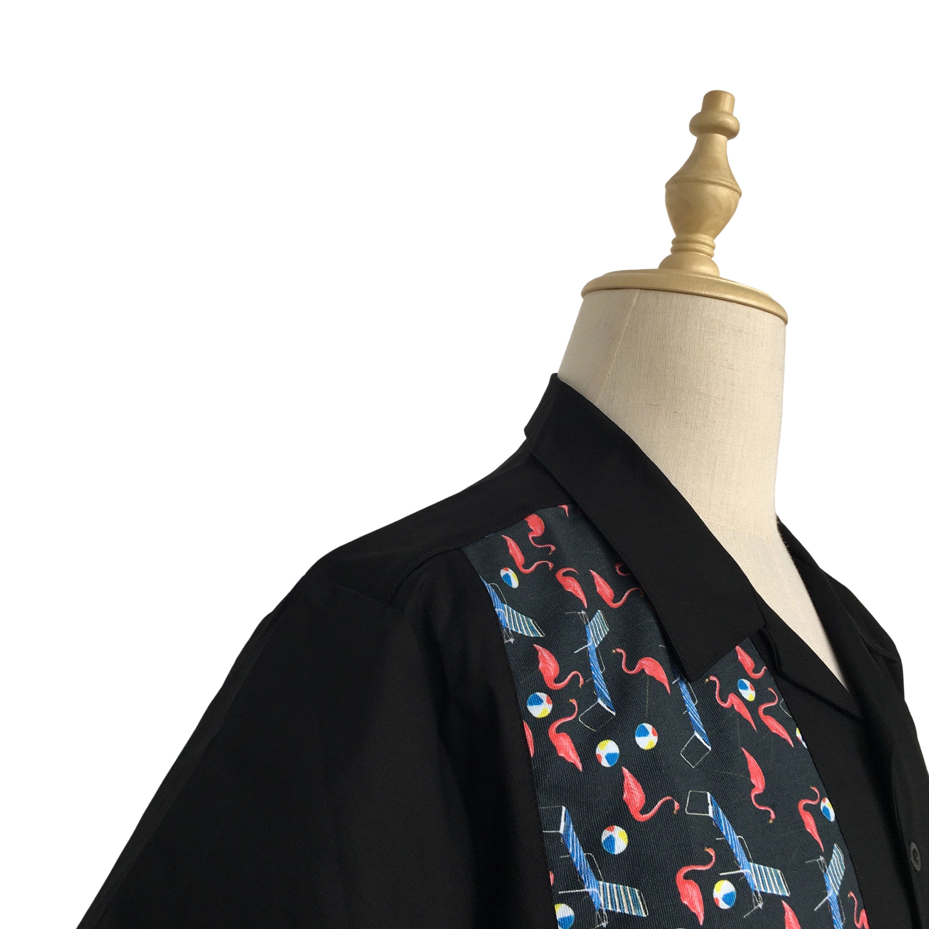 Other Black Casual Bowling Shirts Flamingo Panel Vintage Style Size US XL / EU 56 / 4 - 5 Thumbnail