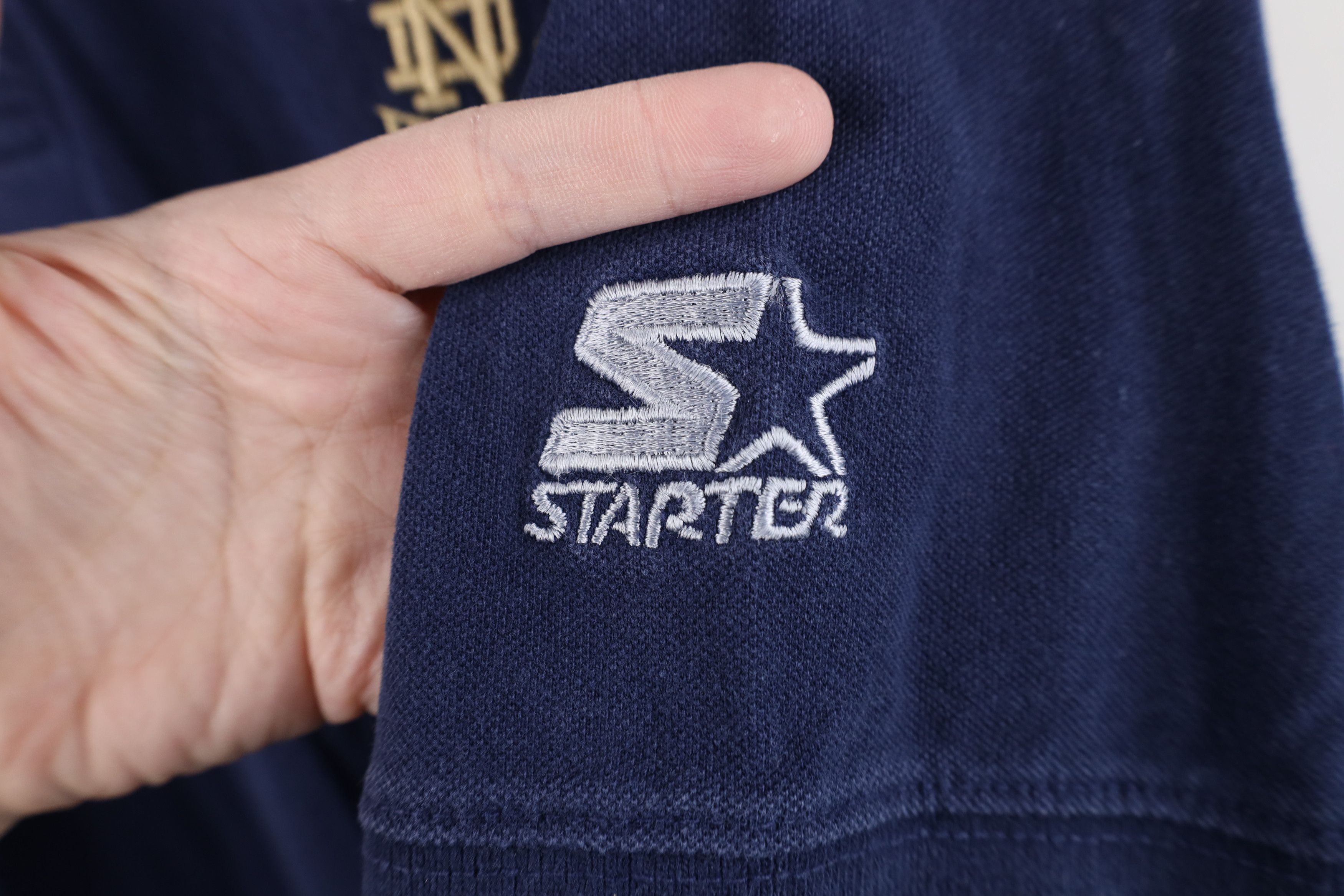 Starter Vintage 90s Starter Dame University Golf Polo Shirt Blue Size US M / EU 48-50 / 2 - 4 Thumbnail