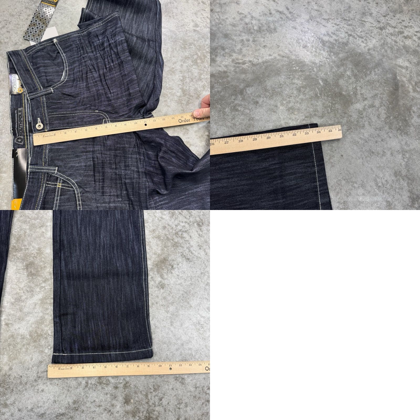 Southpole Southpole Jeans Mens 36x34 Indigo Baggy Hip Hop Y2K 90s Vintage NWT Denim Straight 5-Pocket Mid Rise Bluesock 34in Inseam Mens Size US 36 / EU 52 - 9 Thumbnail